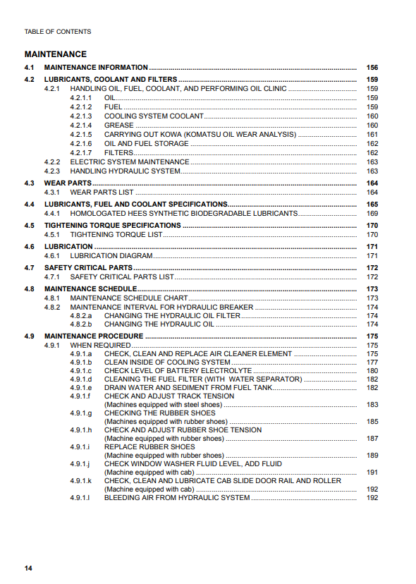 Komatsu Excavator Galeo PC20MR-2 Operation and Maintenance Manual - Image 5