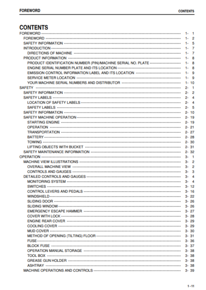Komatsu Excavator Galeo PC27MR-2, PC35MR-2 Operation and Maintenance Manual - Image 3