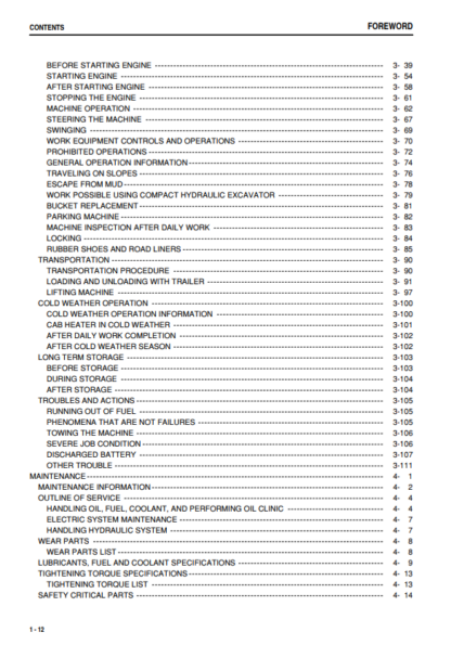 Komatsu Excavator Galeo PC27MR-2, PC35MR-2 Operation and Maintenance Manual - Image 4