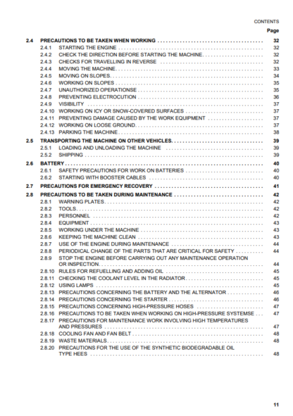 Komatsu Excavator Galeo PC110R-1 Operation and Maintenance Manual - Image 3