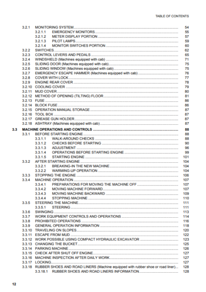 Komatsu Excavator Galeo PC30MR-2, PC35MR-2 Operation and Maintenance Manual - Image 4