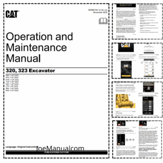 CAT 320 323 Excavator Operation Maintenance Manual
