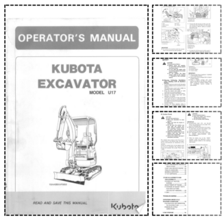 Kubota U17 Excavator Operation and Maintenance Manual