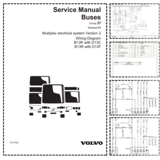 VOLVO Buses Wiring Diagram  B13R with D13C  B13R with D13F