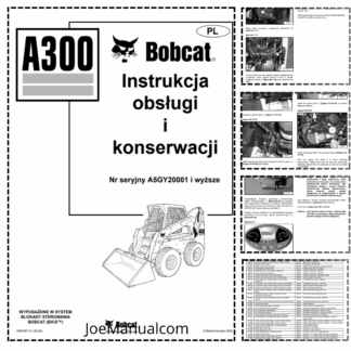Bobcat A300 Skidsteer Operation and Maintenance Manual PL
