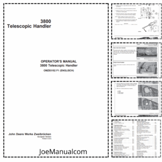 John Deere 3800 Telescopic Handler Operator Maintenance Manual