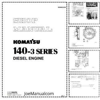 KOMATSU 140-3 Series Diesel Engine Shop Manual