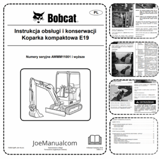 Bobcat E19 Excavator Operation and Maintenance Manual PL
