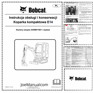 Bobcat E14 Excavator Operation and Maintenance Manual PL