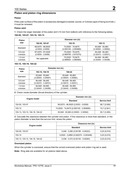 PERKINS Engine 100 series Workshop, Repair, Service Manual - Image 11