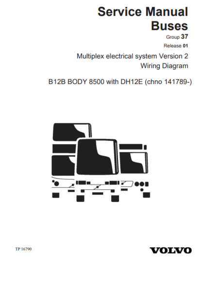 VOLVO Buses Wiring Diagram B12B BODY 8500 with DH12E (chno 141789-)