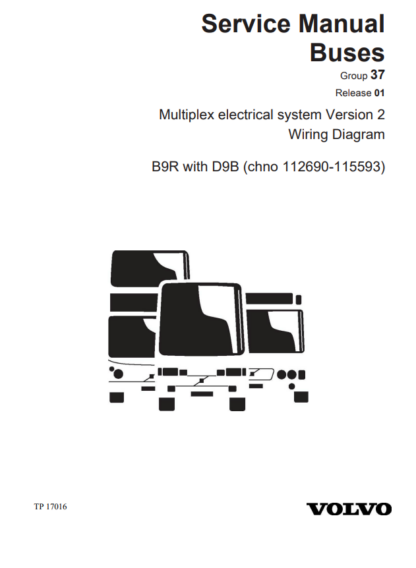 VOLVO Buses Wiring Diagram B9R D9B chn 112690-115593
