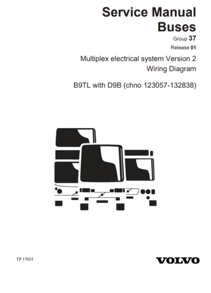 VOLVO Buses Wiring Diagram B9TL D9B chn 123057-132838