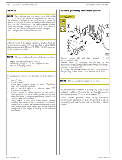 IVECO Euro 4 C78 C10 C13 CURSOR Engine Technical and Repair Manual - Image 7