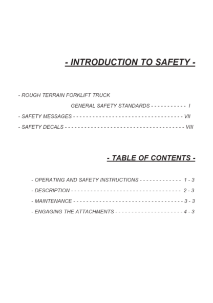 Manitou MLT 735 120 LSU - Operators Owner Maintenance Manual - Image 2