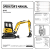 New Holland E37C Mini Excavator Operator's Manual