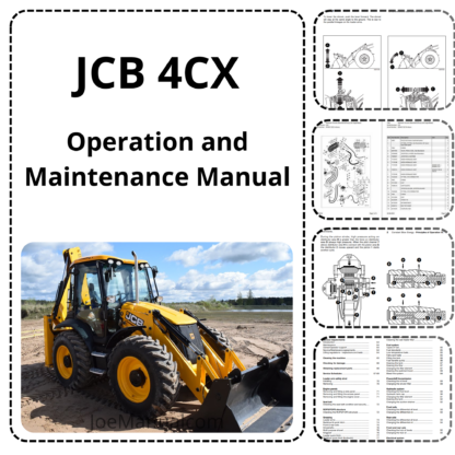 JCB 4CX Backhoe Operation and Maintenance Manual