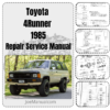 Toyota 4Runner Truck FSM 1985 Repair Service Manual
