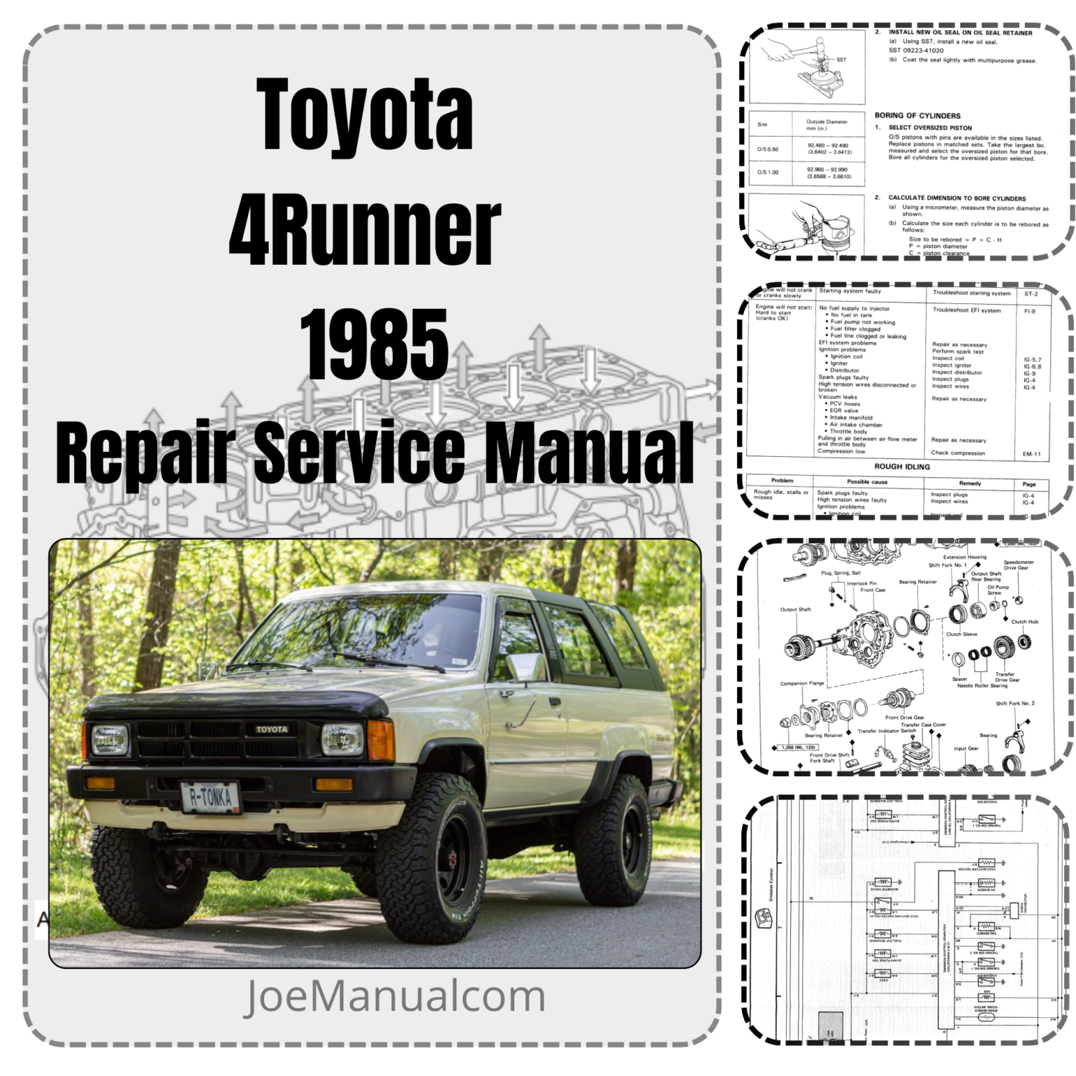 Toyota 4Runner Truck FSM 1985 Repair Service Manual - JoeManual.com