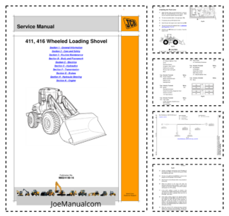 JCB 411 416 Wheeled Loader Service Manual 9803/4150-17