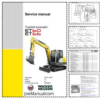 Wacker Neuson ET60 ET66 Excavator Service Manual v1.0