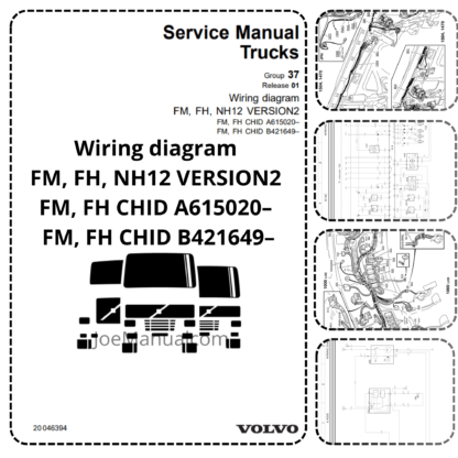 Volvo FM FH NH12 Wiring Diagram CHID A615020- , CHID B421649