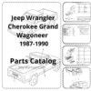 Jeep Wrangler Cherokee Grand Cherokee Parts Catalog 1987-1990