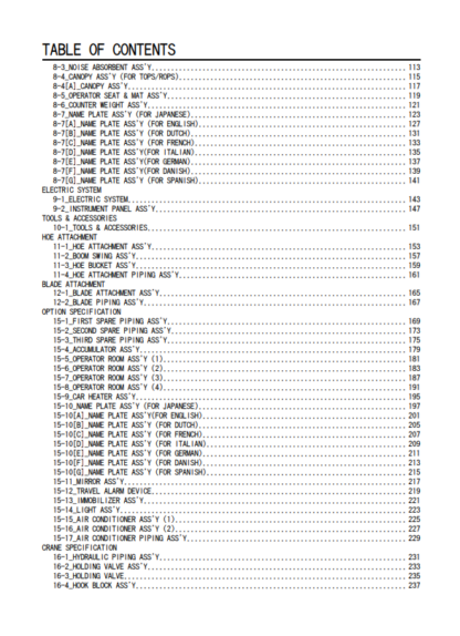 IHI 35V4 Excavator Parts Catalog - Image 3
