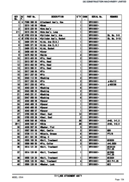 IHI 35V4 Excavator Parts Catalog - Image 5