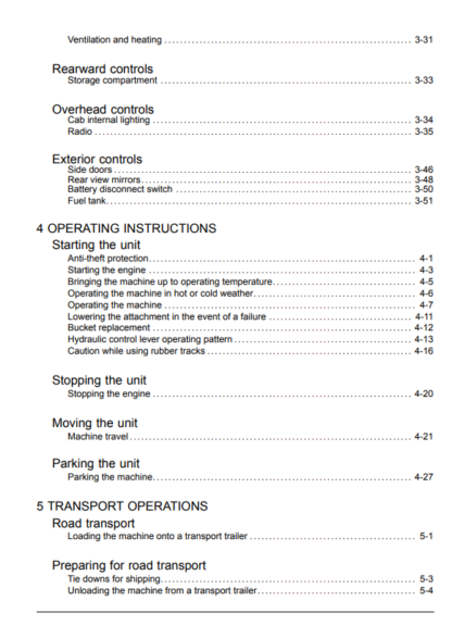 New Holland E37C Mini Excavator Operator's Manual - Image 3