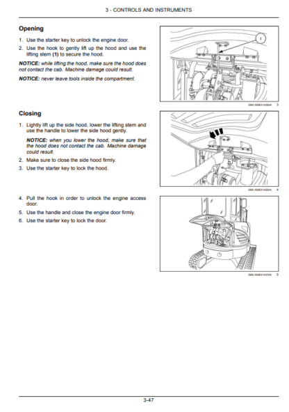 New Holland E37C Mini Excavator Operator's Manual - Image 8