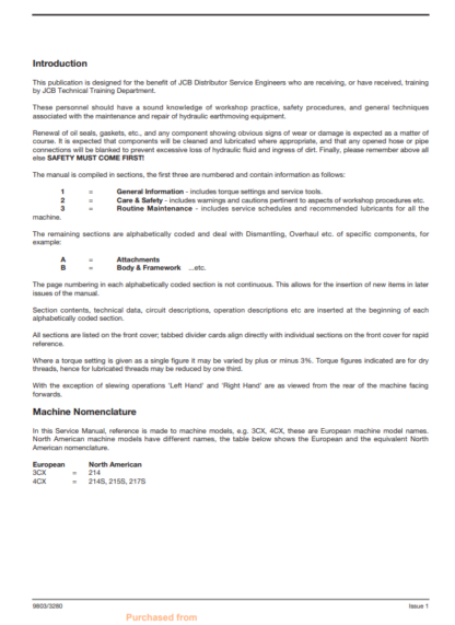 JCB BACKHOE 3CX 4CX Service Manual SN  930000+ and SN 903000+ - Image 7