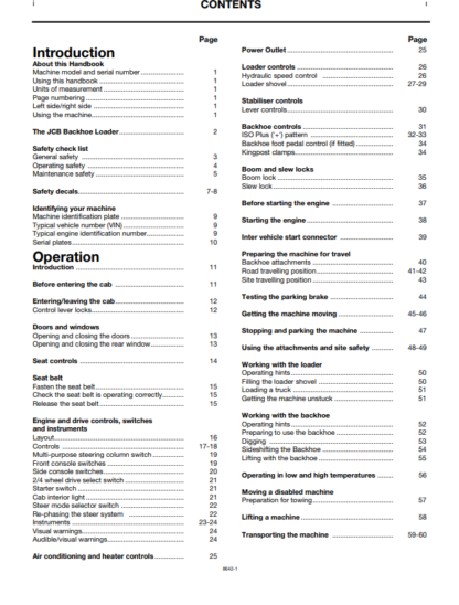 JCB 4CX Backhoe Operation and Maintenance Manual - Image 2