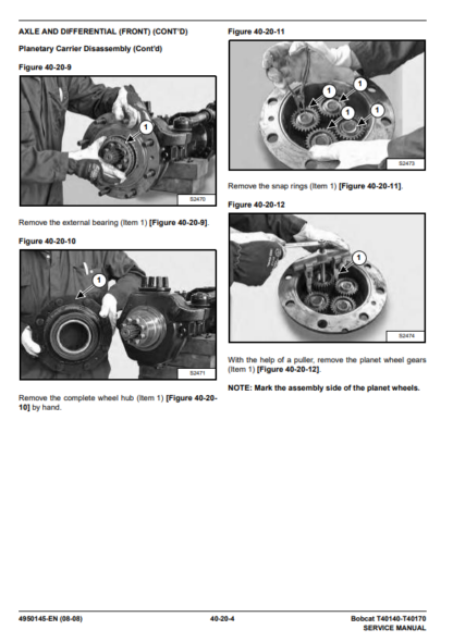 Bobcat T40140 T40170 Telescopic Handler Service Manual - Image 9