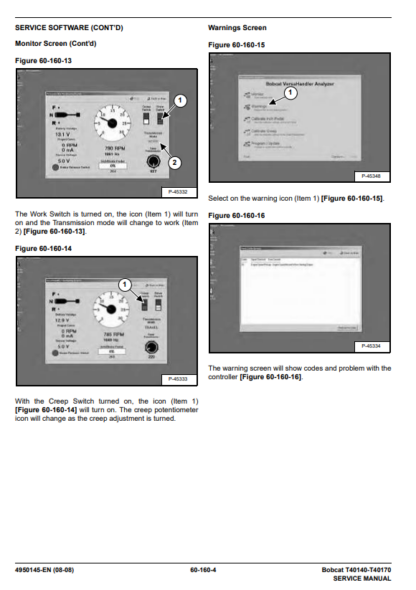 Bobcat T40140 T40170 Telescopic Handler Service Manual - Image 8