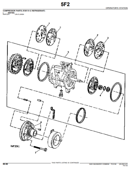 John Deere 9400 Maximizer Combine Harvester Parts Catalog - Image 3
