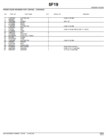 John Deere 9400 Maximizer Combine Harvester Parts Catalog - Image 4