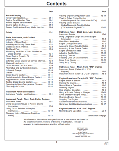 John Deere 4045 & 6068 Powertech Diesel Engines Use Manual - Image 3