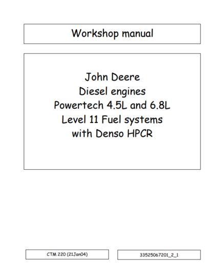 John Deere 4045 & 6068 Powertech Diesel Engines Workshop Manual - Image 3