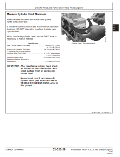 John Deere PowerTech 4.5L 6.8L Technical Repair Manual - Image 7