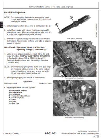 John Deere PowerTech 4.5L 6.8L Technical Repair Manual - Image 8