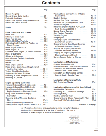 John Deer PowerTech 8.1L 6081 Diesel Engine Service Manual - Image 3