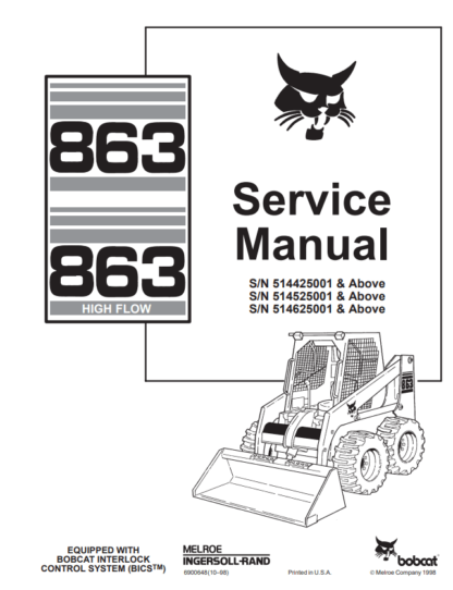 Bobcat 863 863H Service Manual