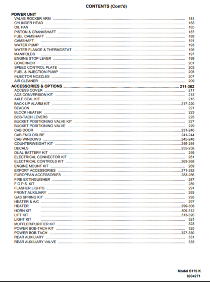 Bobcat S175 Parts Manual - Image 3