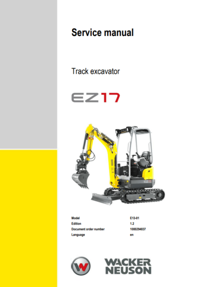 Wacker Neuson Excavator EZ17 Service Manual