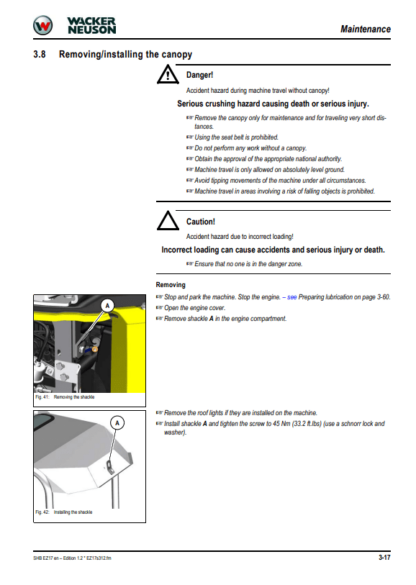 Wacker Neuson Excavator EZ17 Service Manual - Image 13