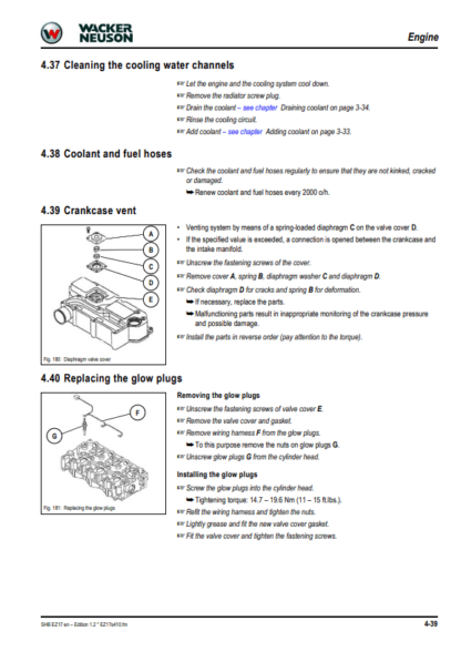 Wacker Neuson Excavator EZ17 Service Manual - Image 11