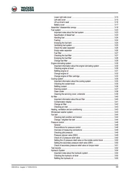 Wacker Neuson Excavator EZ20CN Service Manual - Image 2