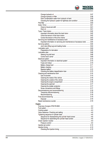 Wacker Neuson Excavator EZ20CN Service Manual - Image 6