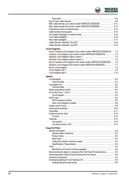 Wacker Neuson Excavator EZ20CN Service Manual - Image 5